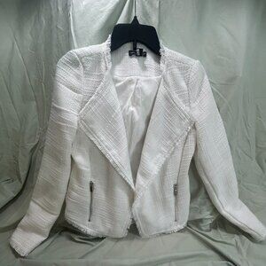 Saks Fifth Ave - White tweed jacket/blazer - Size Small Petite
